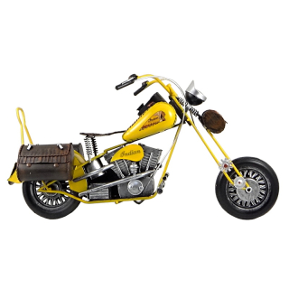 Motorka Indian kovový model žlutá 34cm