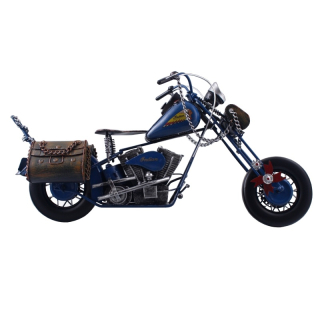 Velká motorka Indian kovový model modrá 45cm